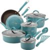 Rachael Ray 12 Piece Cucina Nonstick Cookware - Agave Blue