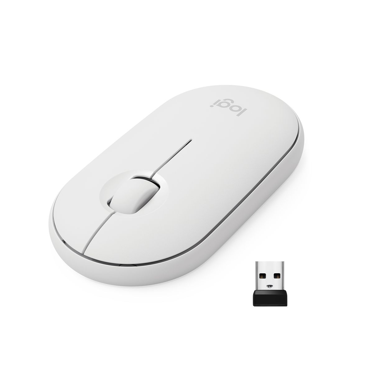 Logitech Pebble M350 Wireless Mouse - White