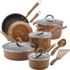 Rachael Ray 12 Piece Cucina Nonstick Cookware - Mushroom Brown